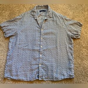 Vineyard Vines Blue and White Lobster Print Shirt